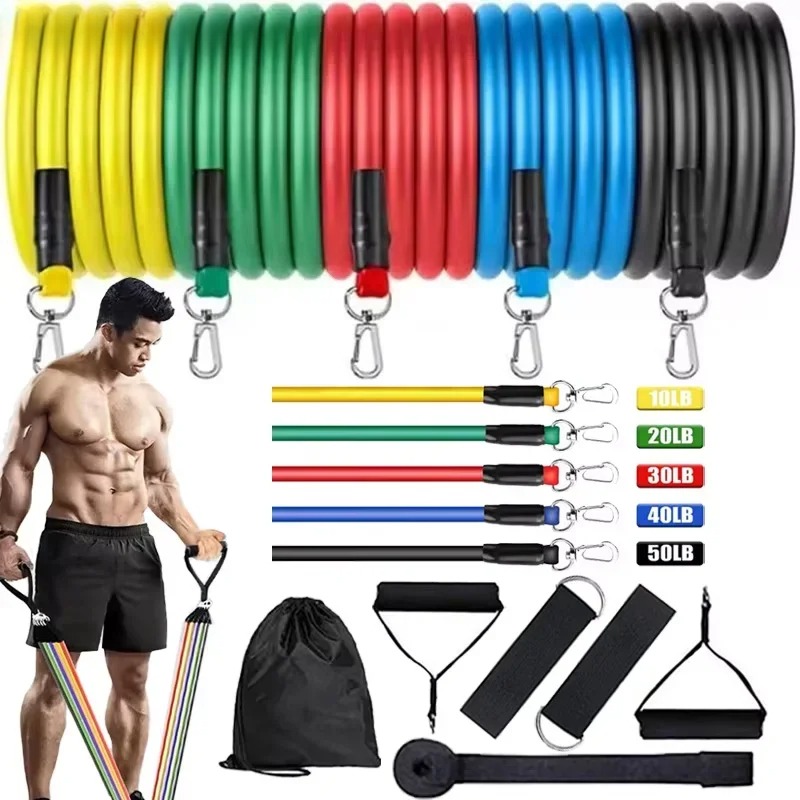 Resistance Bands Set With Handles - Fasce Elastiche di Resistenza per Allenamento