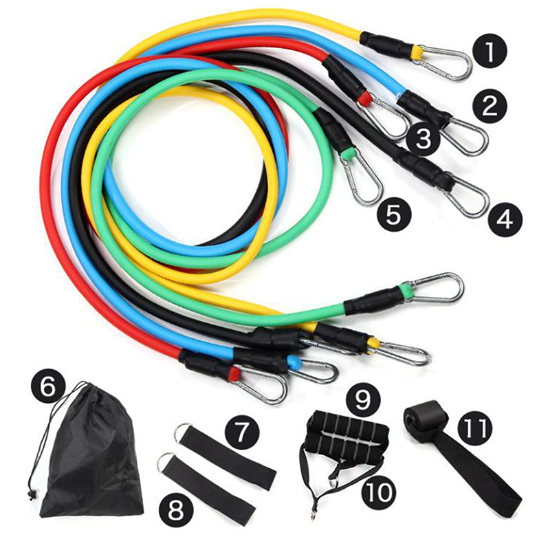 Nuovo Set da 11 Pezzi di Cingh - Resistance Bands Set With Handles recensione e prezzo