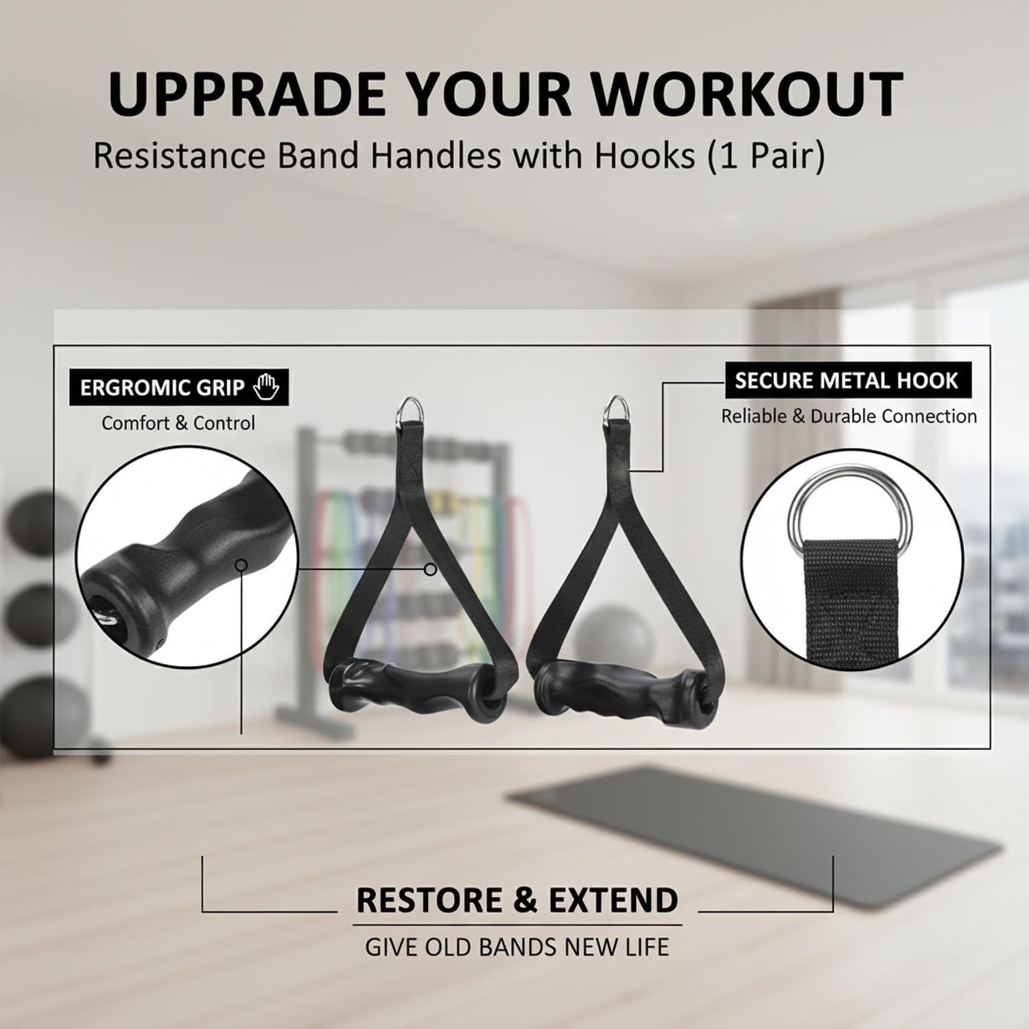 1 Paio di Impugnature Ergonomi - Resistance Bands Set With Handles recensione e prezzo