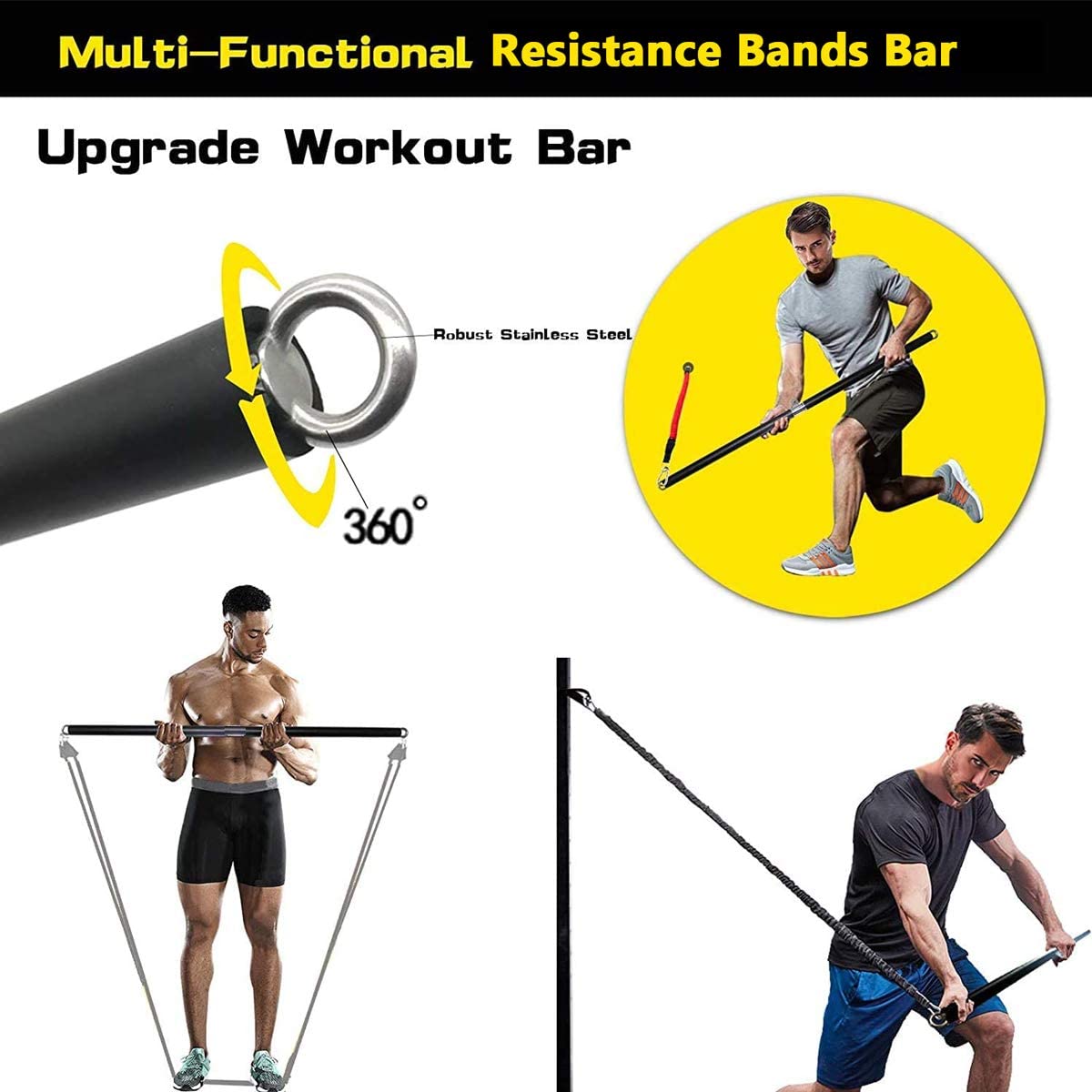 150lb Fitness Booty Resistenza - Pilates Bar Kit With Resistance Bands recensione e prezzo