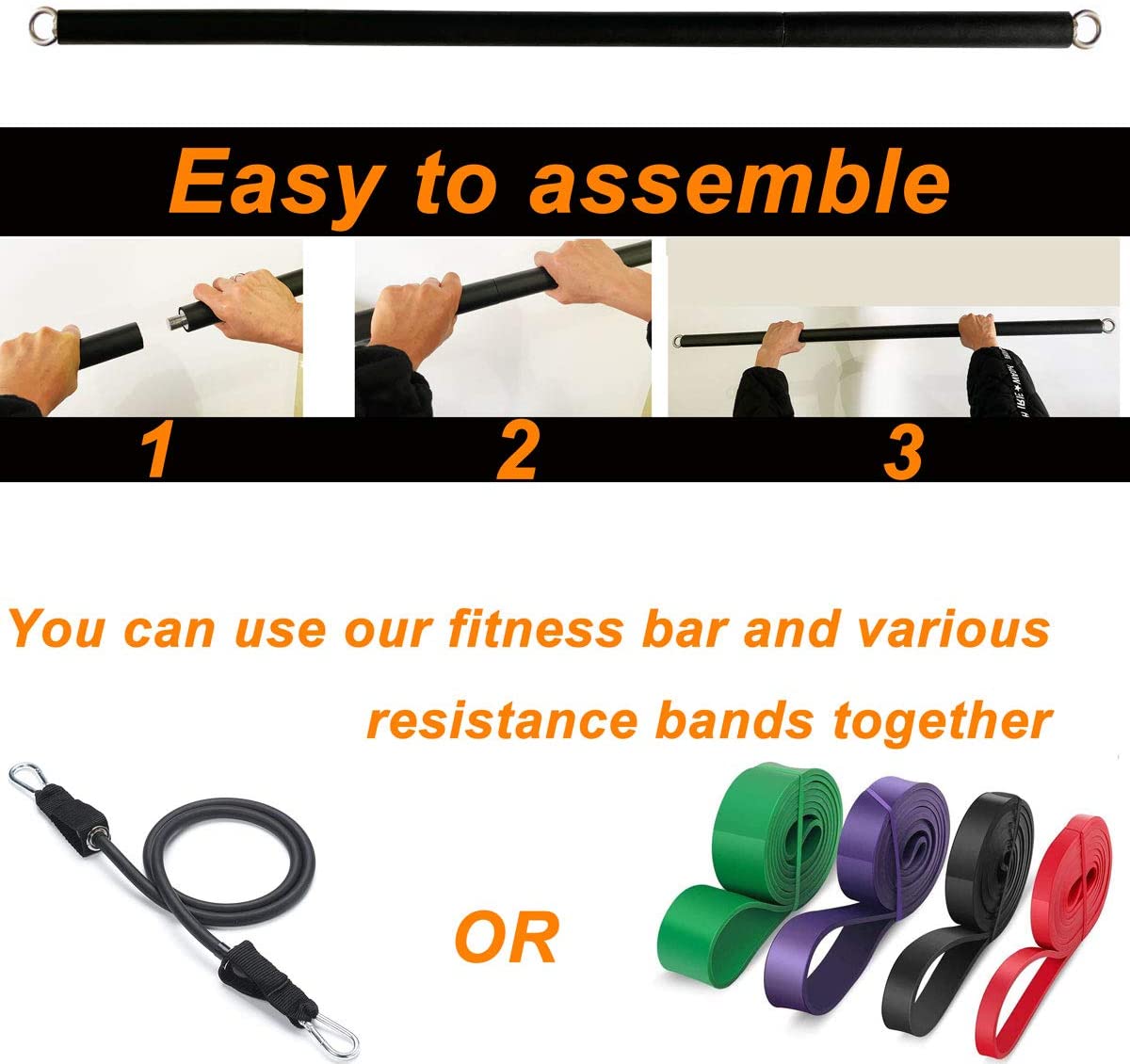 150lb Fitness Booty Resistenza - Pilates Bar Kit With Resistance Bands recensione e prezzo